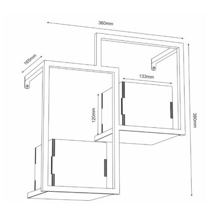 Maceta de pared 38x35,5 cm
