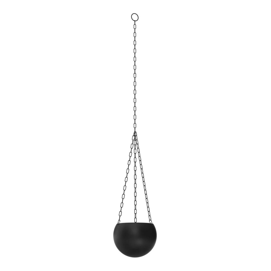 Macetero colgante 155x27 cm negro