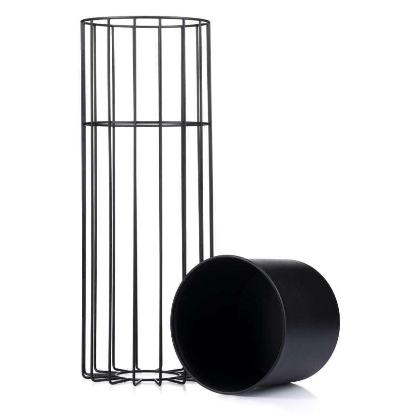 Macetero de metal LOFT 55x20 cm negro
