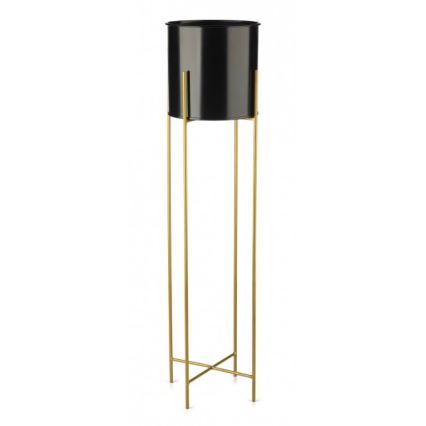 Macetero de metal OSLO 95x17 cm negro/dorado