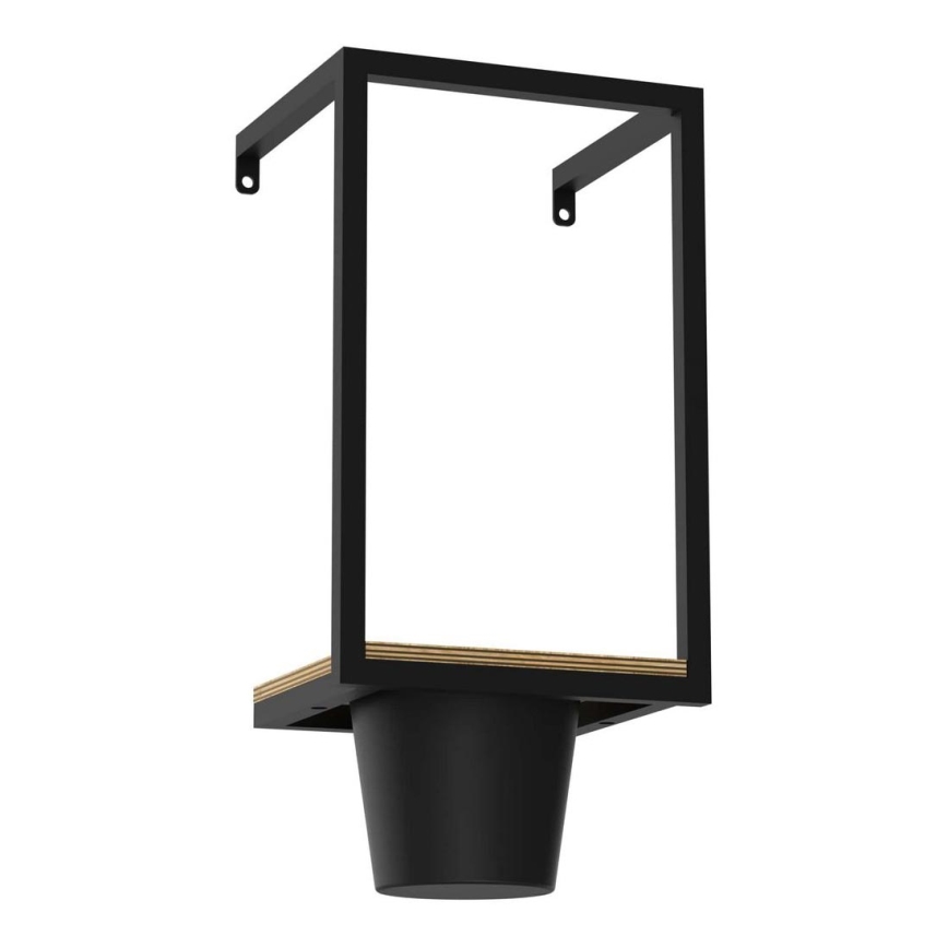 Macetero de pared 38x18 cm negro