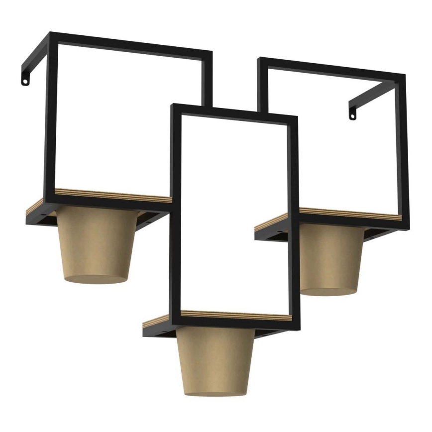 Macetero de pared 46x53 cm dorado