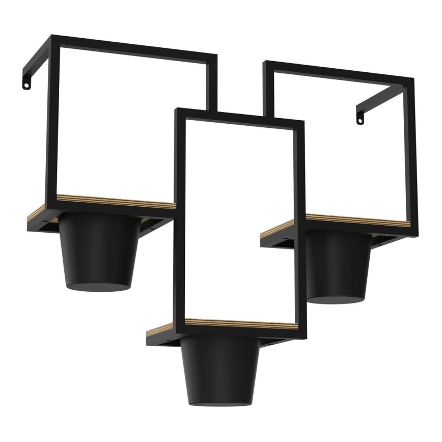 Macetero de pared 46x53 cm negro