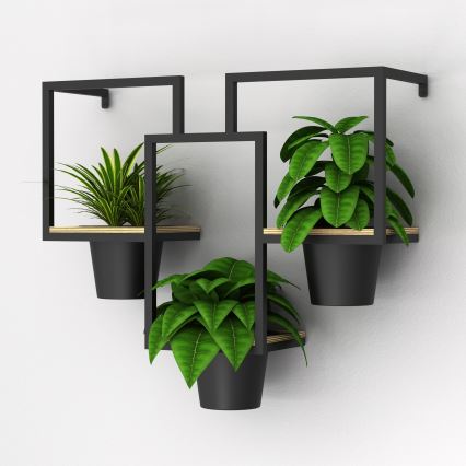 Macetero de pared 46x53 cm negro