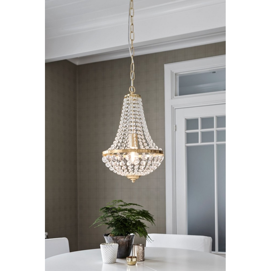 Marpzlöjd 106118 - Lámpara colgante de cristal regulable GRÄNSÖ 1xE27/60W/230V