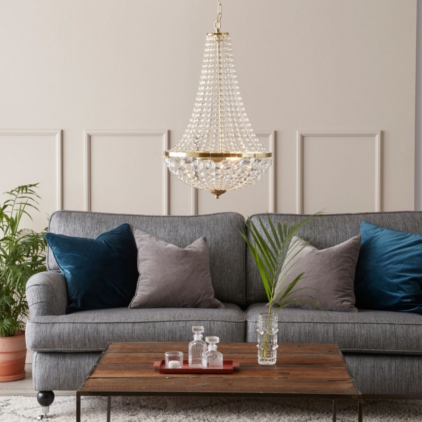 Marpzlöjd 106119 - Lámpara colgante de cristal regulable GRÄNSÖ 2xE14/40W/230V