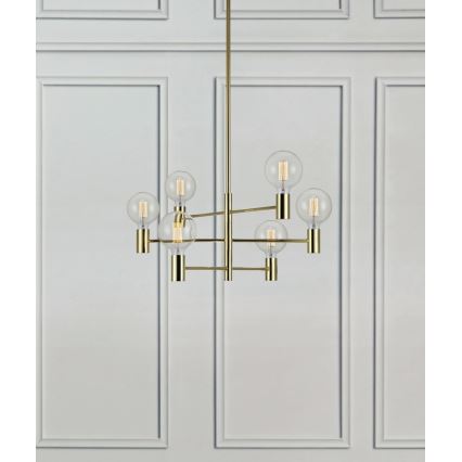 Marpzlöjd 106418 - Lámprara de araña colgante CAPITAL 6xE27/60W/230V latón