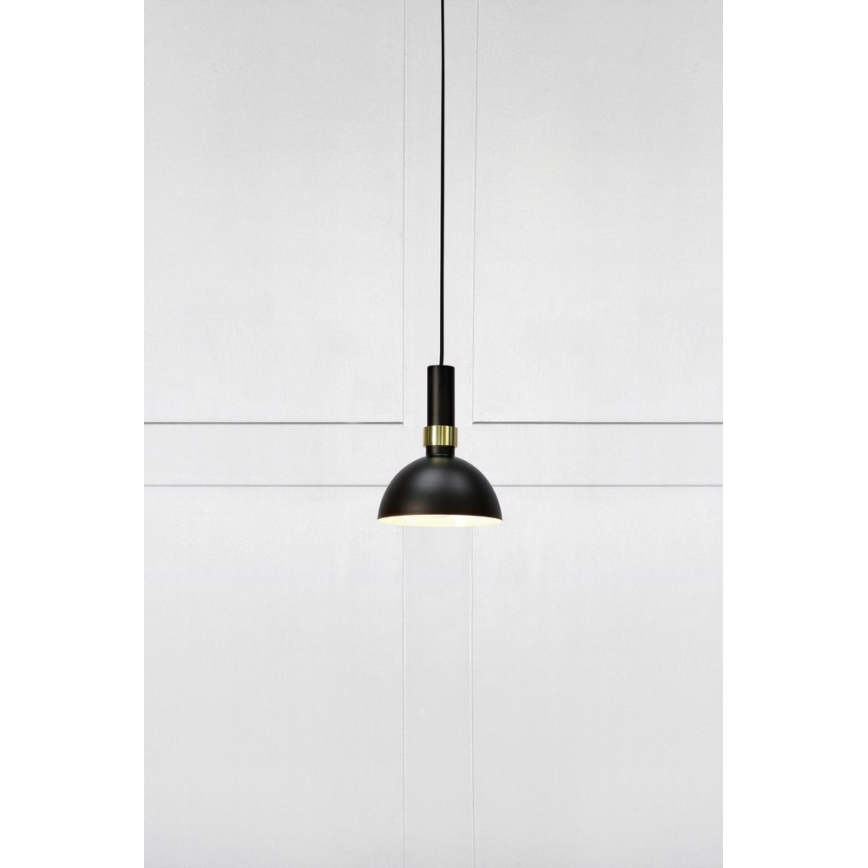 Markslöjd 106974 - Lámpara suspendida con alambre LARRY 1xE27/60W/230V negro/oro