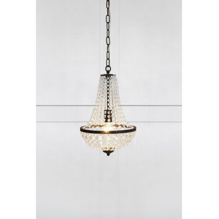 Marpzlöjd 107026 - Lámpara colgante de cristal regulable GRÄNSÖ 1xE27/60W/230V