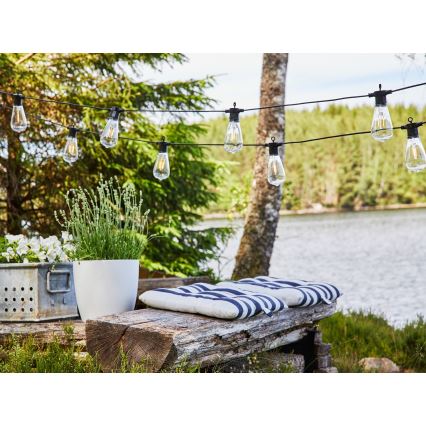 Markslöjd 107293 - Cadena decorativa LED para exteriores GUIRNALDA GARDEN 10xLED 5,5m IP44
