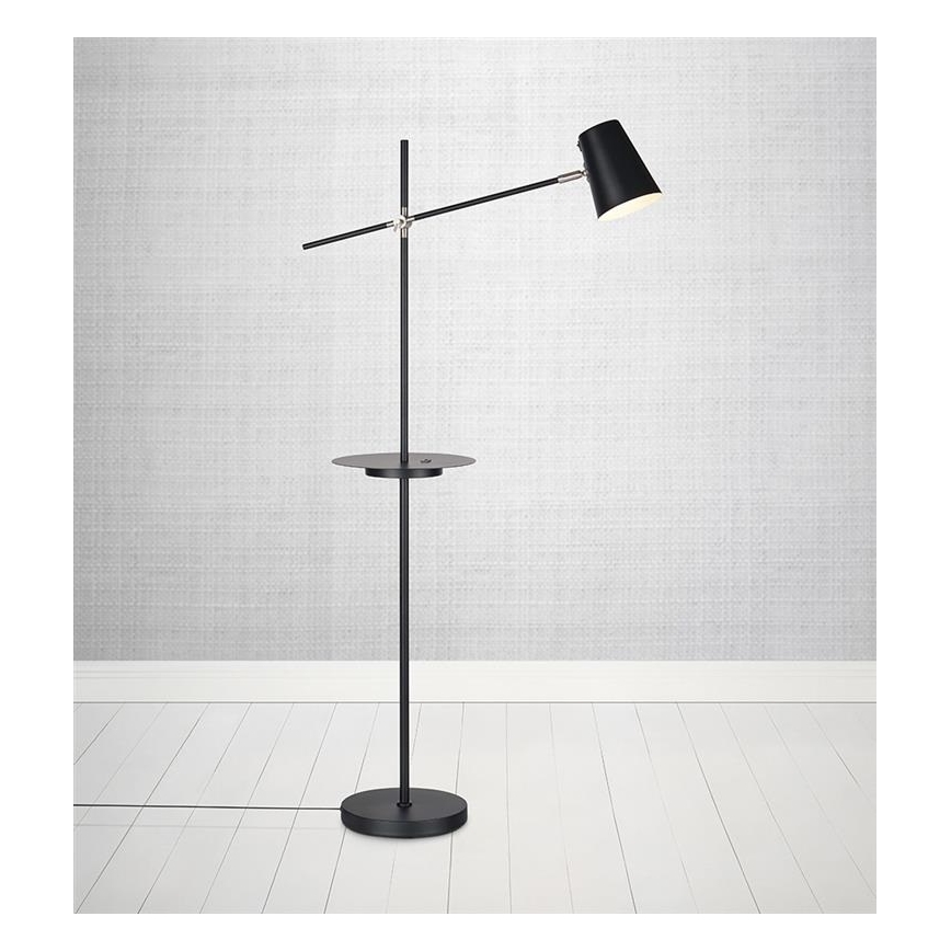Markslöjd 107307 - Lámpara de pie con USB LINEAR 1xE14/40W/230V