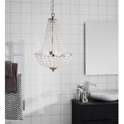 Markslöjd 107550 - Lámpara colgante de cristal para el baño GRÄNSÖ 2xG9/20W/230V