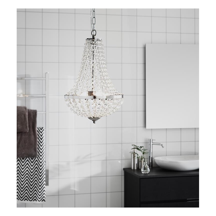Markslöjd 107550 - Lámpara colgante de cristal para el baño GRÄNSÖ 2xG9/20W/230V