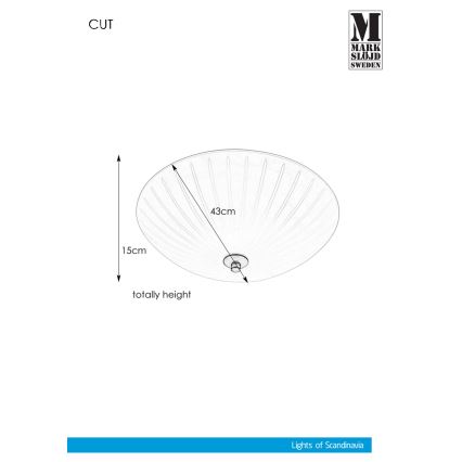 Markslöjd 107759 - Plafón CUT 3xE14/40W/230V diá. 43 cm