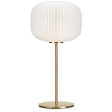 Markslöjd 107819 - Lámpara de mesa SOBER 1xE27/60W/230V blanco/bronce