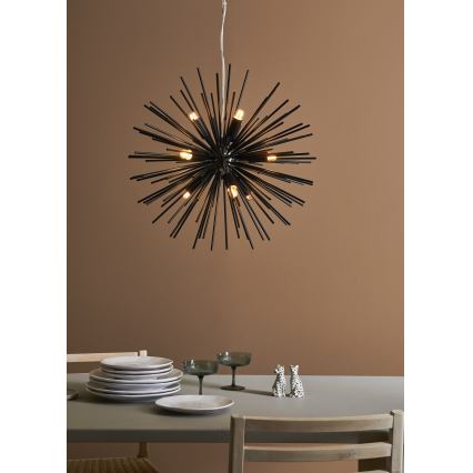 Markslöjd 108048 - Lámpara colgante SOLEIL 9xE14/20W/230V negro