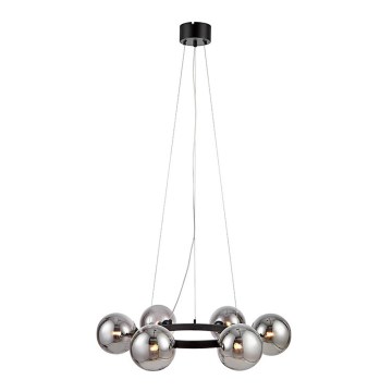 Markslöjd 108051 - Lámpara colgante CIRCLE 6xG9/20W/230V negro