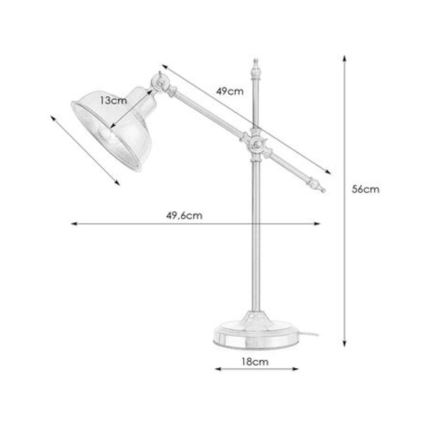 Markslöjd 108116 - Lámpara de mesa GRIMSTAD 1xE27/60W/230V