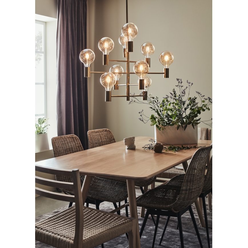 Markslöjd 108117 - Lámpara colgante PARIS 10xE27/60W/230V dorado
