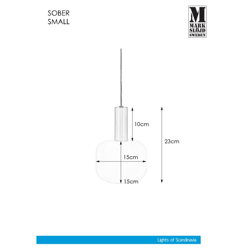 Markslöjd 108122 - Lámpara de araña de cable SOBER 1xE14/40W/230V cromo mate
