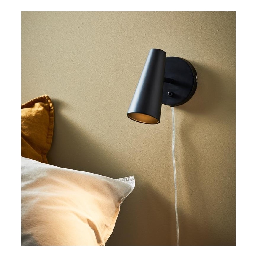 Markslöjd 108200 - Foco de pared CREST 1xGU10/7W/230V negro