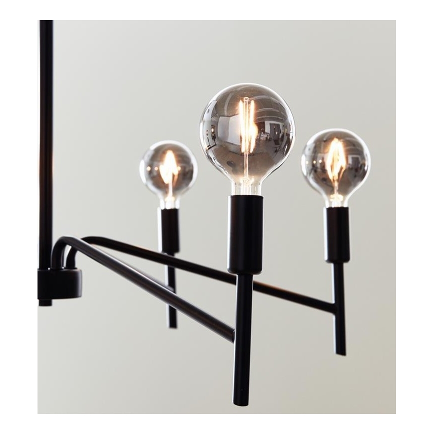 Markslöjd 108209 - Lámpara colgante MONARCH 6xE14/18W/230V negro