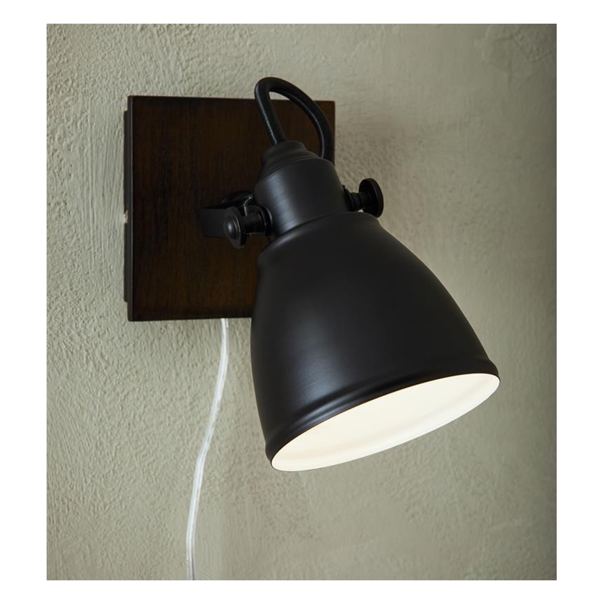 Markslöjd 108211 - Foco de pared NATIVE 1xE14/18W/230V negro/marrón