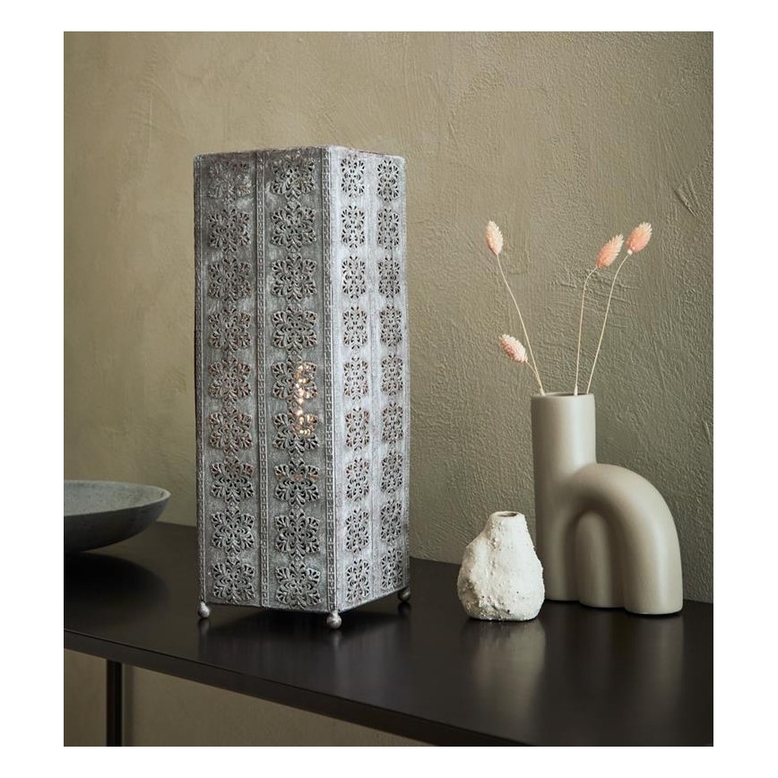 Markslöjd 108222 - Lámpara de mesa AGRA 1xE14/18W/230V gris