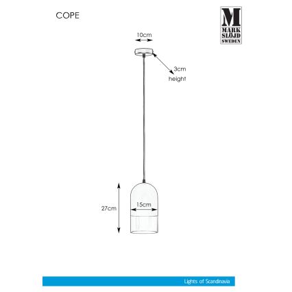 Markslöjd 108225 - Lámpara colgante COPE 1xE14/18W/230V