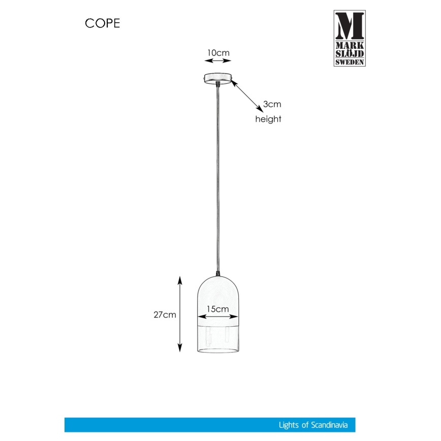 Markslöjd 108225 - Lámpara colgante COPE 1xE14/18W/230V