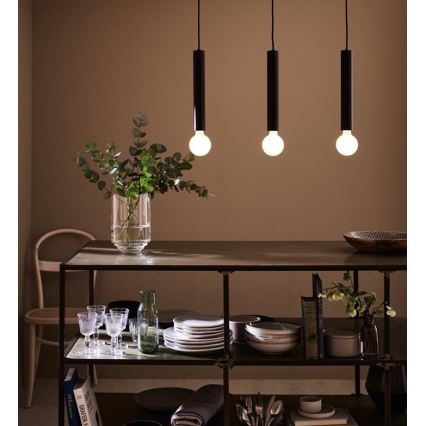 Markslöjd 108262 - Lámpara colgante SENCILLO 3xE27/40W/230V negro