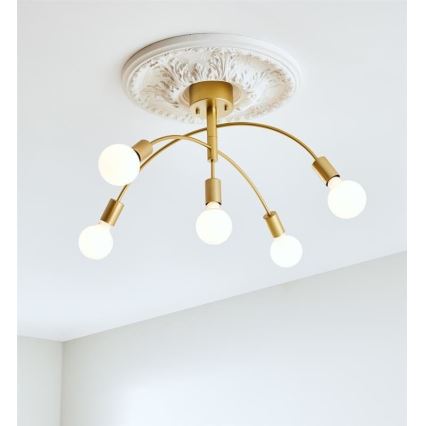 Markslöjd 108285 - Lámpara de techo CYGNUS 5xE27/40W/230V dorado