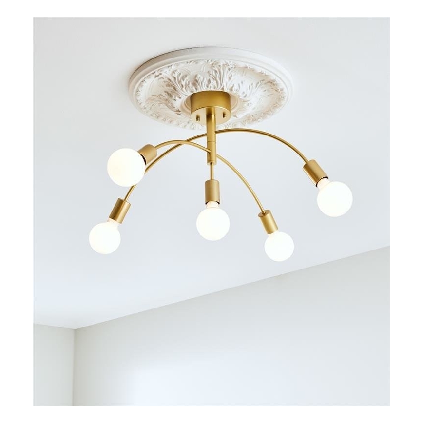 Markslöjd 108285 - Lámpara de techo CYGNUS 5xE27/40W/230V dorado