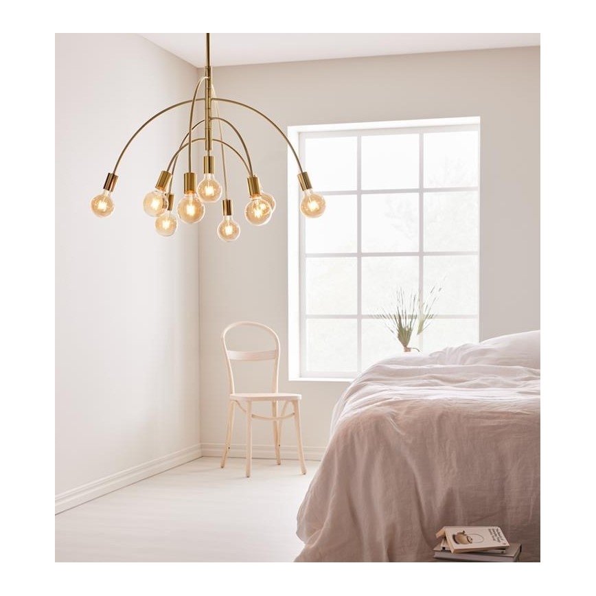 Markslöjd 108289 - Lámpara colgante LAVELLO 9xE27/40W/230V dorado