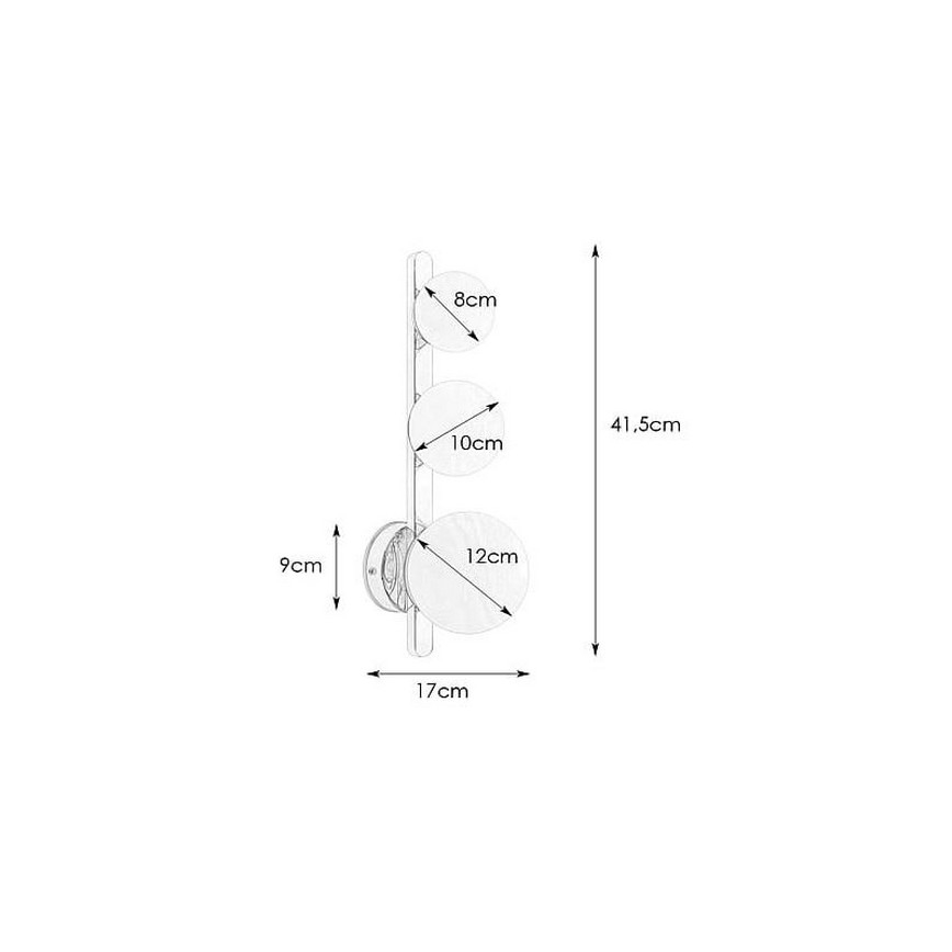 Markslöjd 108349 - Aplique de baño PURO 3xG9/20W/230V IP44 negro