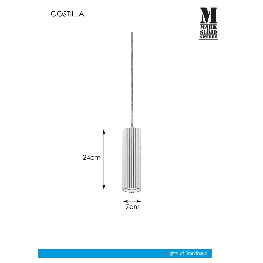 Markslöjd 108465 - Lámpara colgante COSTILLA 1xGU10/7W/230V blanco