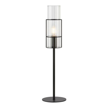 Markslöjd 108555 - Lámpara de mesa TUBO 1xE14/40W/230V 50 cm negro/transparente