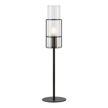 Markslöjd 108555 - Lámpara de mesa TUBO 1xE14/40W/230V 50 cm negro/transparente