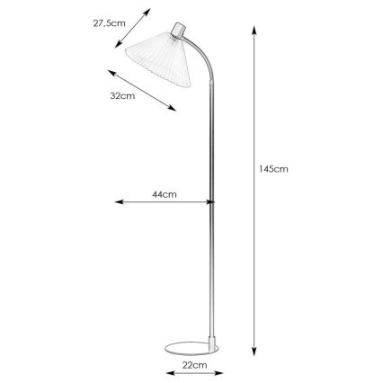 Markslöjd 108568 - Lámpara de pie MIRA 1xE27/40W/230V negro