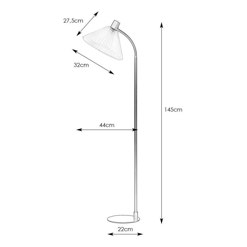 Markslöjd 108568 - Lámpara de pie MIRA 1xE27/40W/230V negro