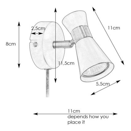 Markslöjd 108627- Foco de pared FOLIE 1xGU10/7W/230V blanco/cromo mate