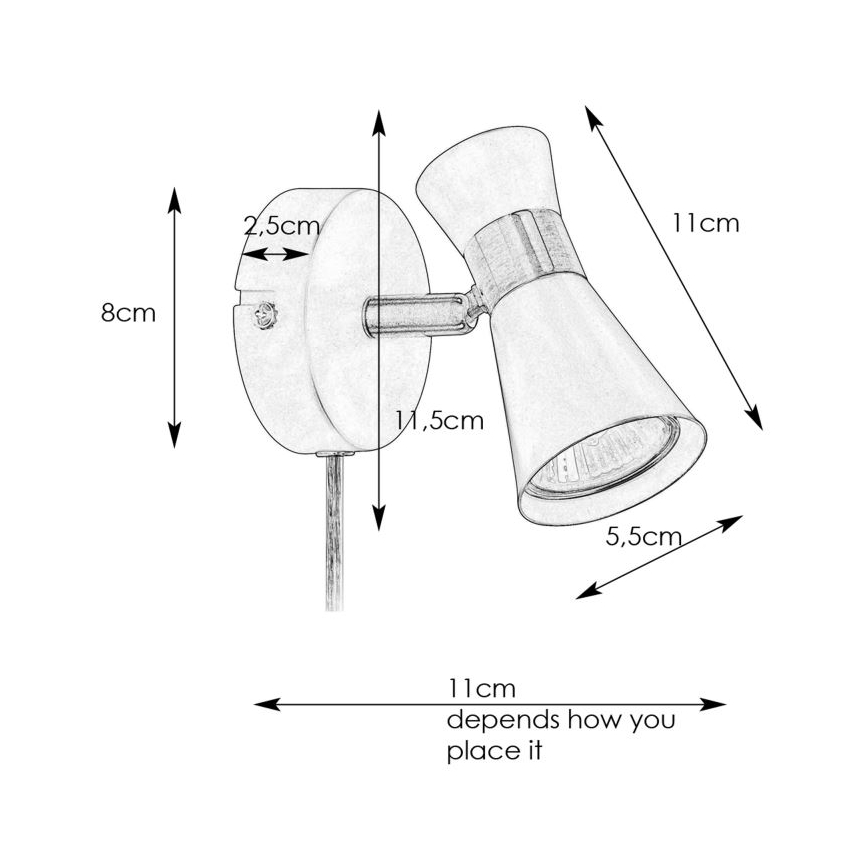 Markslöjd 108627- Foco de pared FOLIE 1xGU10/7W/230V blanco/cromo mate
