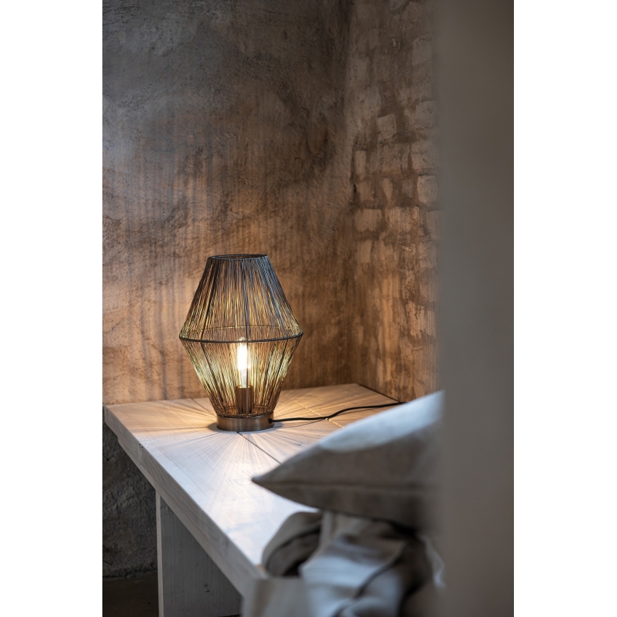 Markslöjd 108665 - Lámpara de mesa CASA 1xE27/40W/230V latón