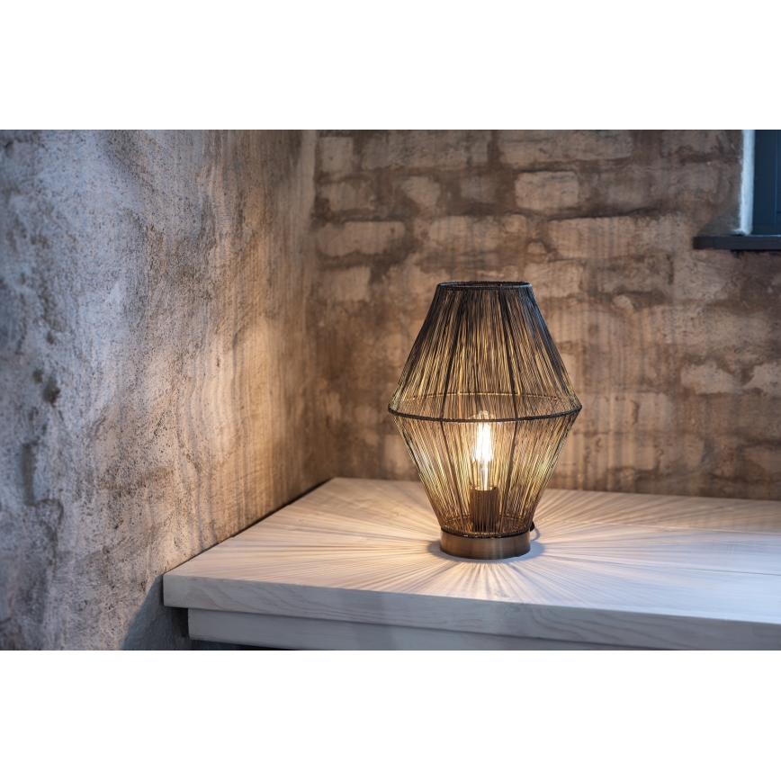 Markslöjd 108665 - Lámpara de mesa CASA 1xE27/40W/230V latón