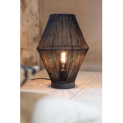 Markslöjd 108666 - Lámpara de mesa CASA 1xE27/40W/230V negro