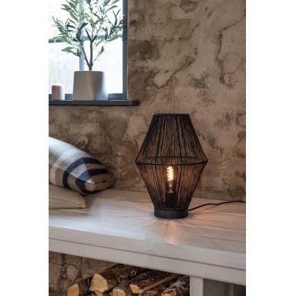 Markslöjd 108666 - Lámpara de mesa CASA 1xE27/40W/230V negro