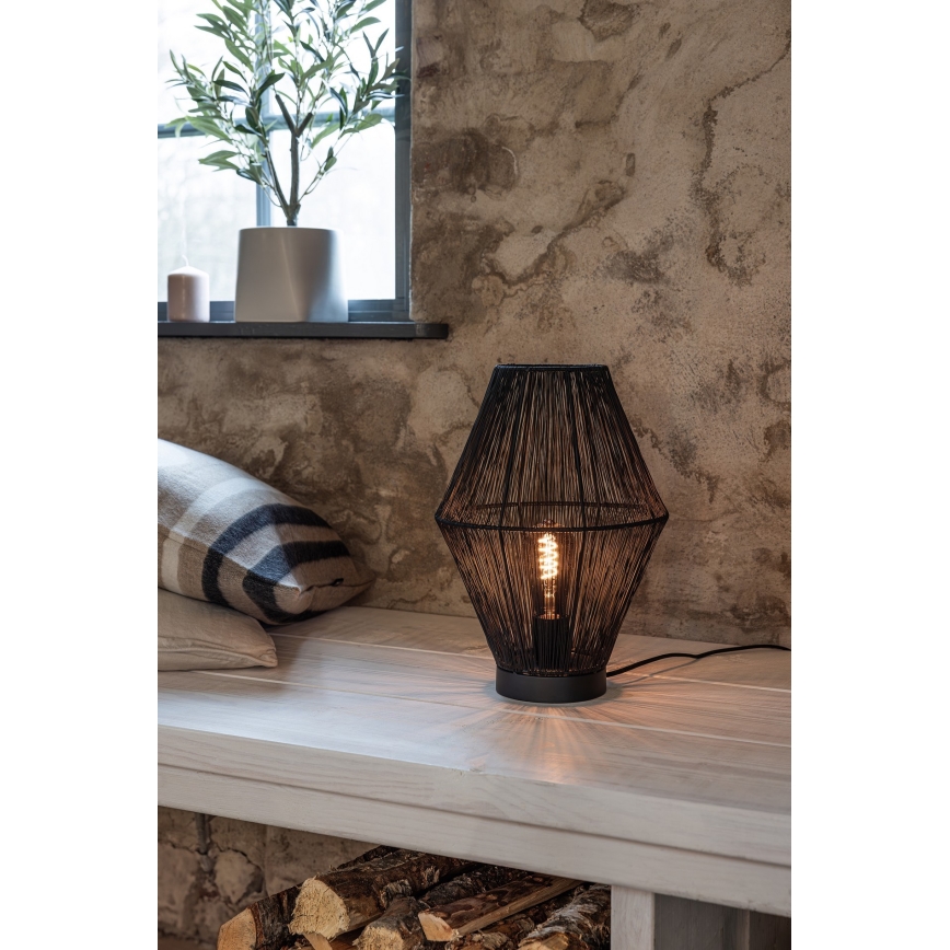 Markslöjd 108666 - Lámpara de mesa CASA 1xE27/40W/230V negro