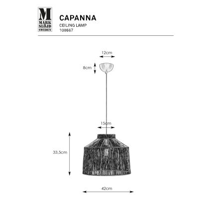 Markslöjd 108667 - Lámpara colgante CAPANNA 1xE27/40W/230V latón