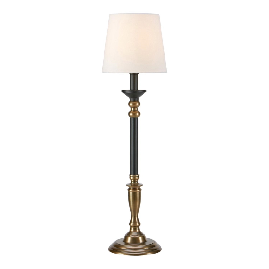 Markslöjd 108679 - Lámpara de mesa GENT 1xE27/40W/230V latón/negro/blanco