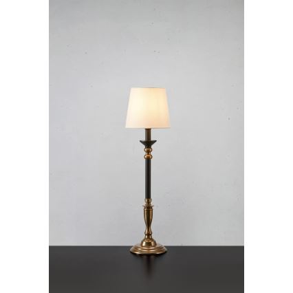 Markslöjd 108679 - Lámpara de mesa GENT 1xE27/40W/230V latón/negro/blanco